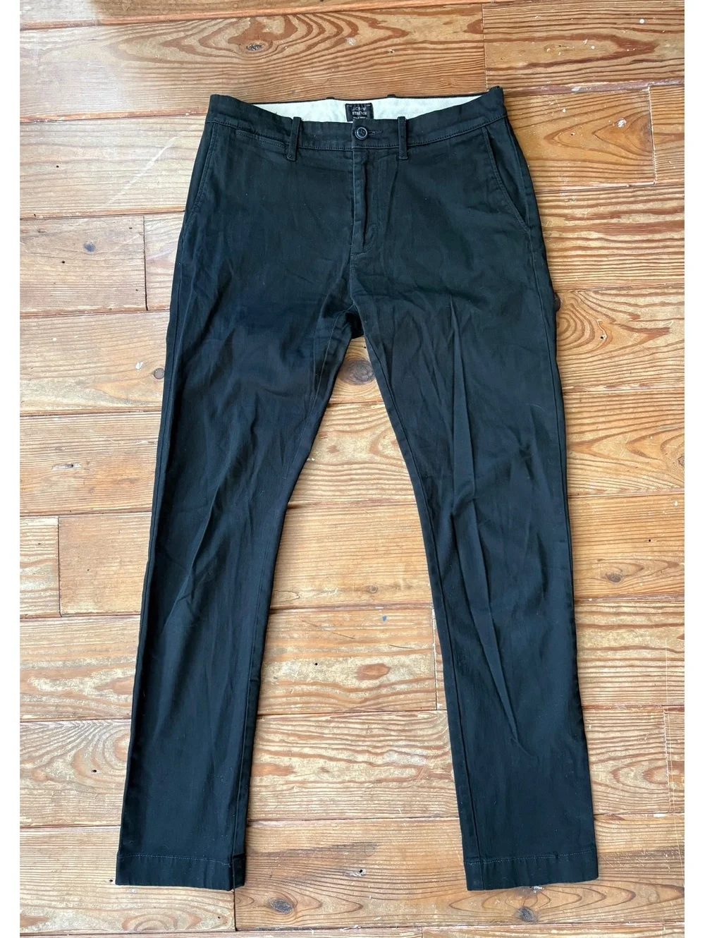 J.Crew 484 Slim Stretch Chino Pants Men’s 29x32 Black Cotton Casual Trousers
